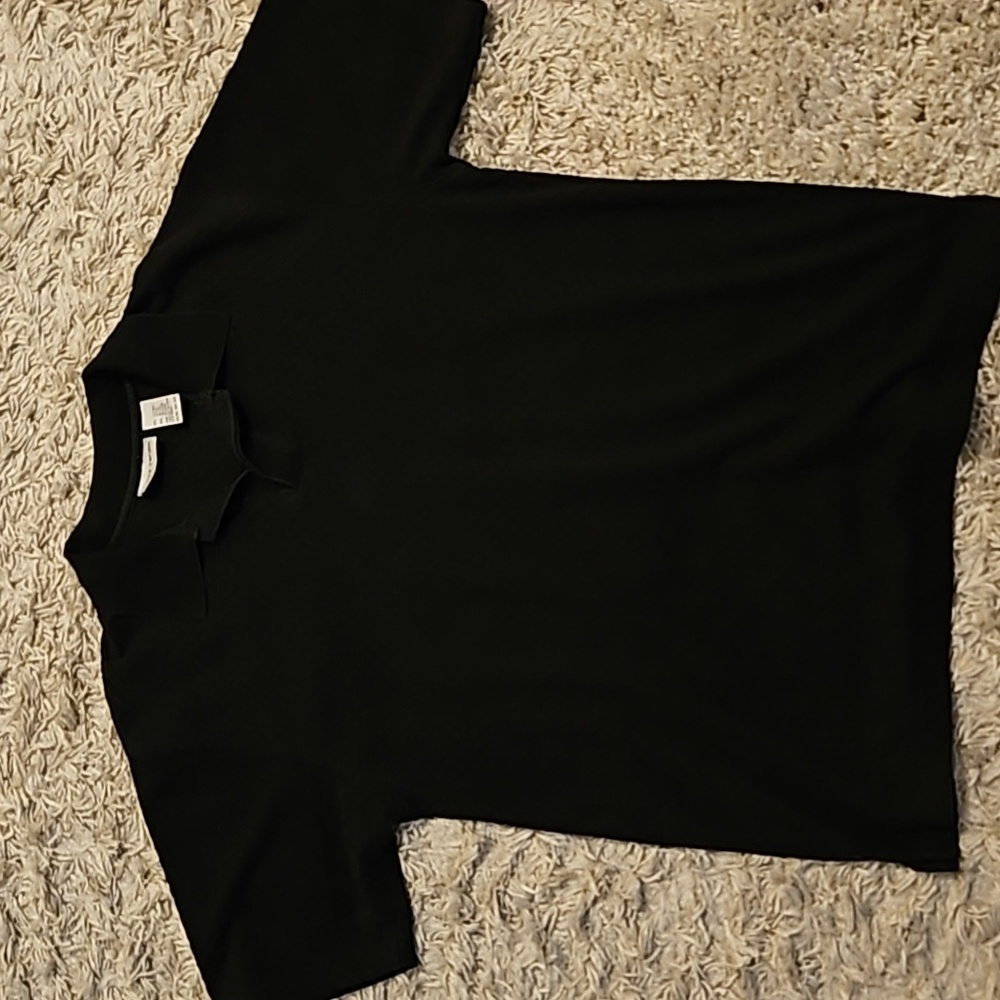 Pierre Cardin black short sleeve collared shirt size M